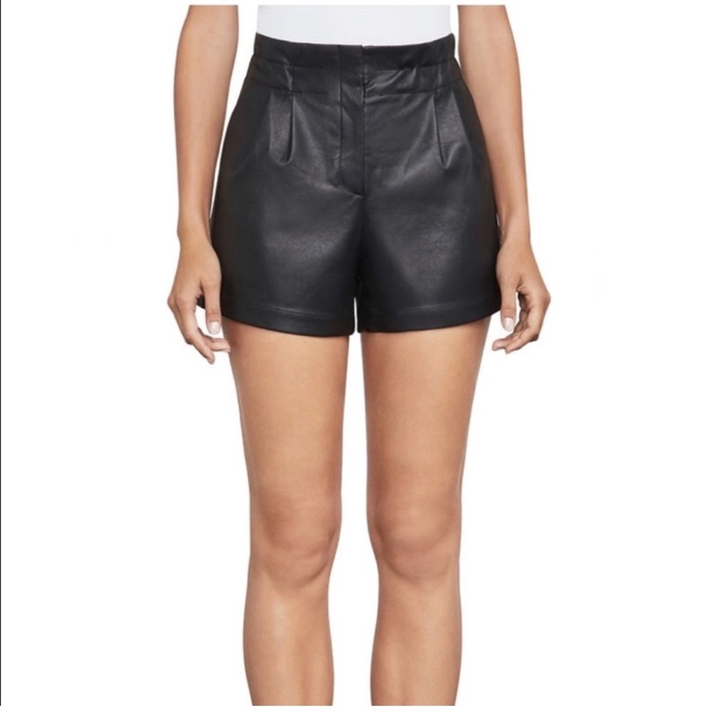 BCBG Symon Faux Leather Shorts